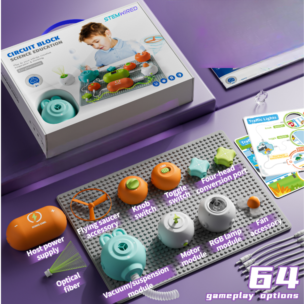 STEMWIRED Circuit Starter Mini Kit | STEM Toy Kit | 64 Projects